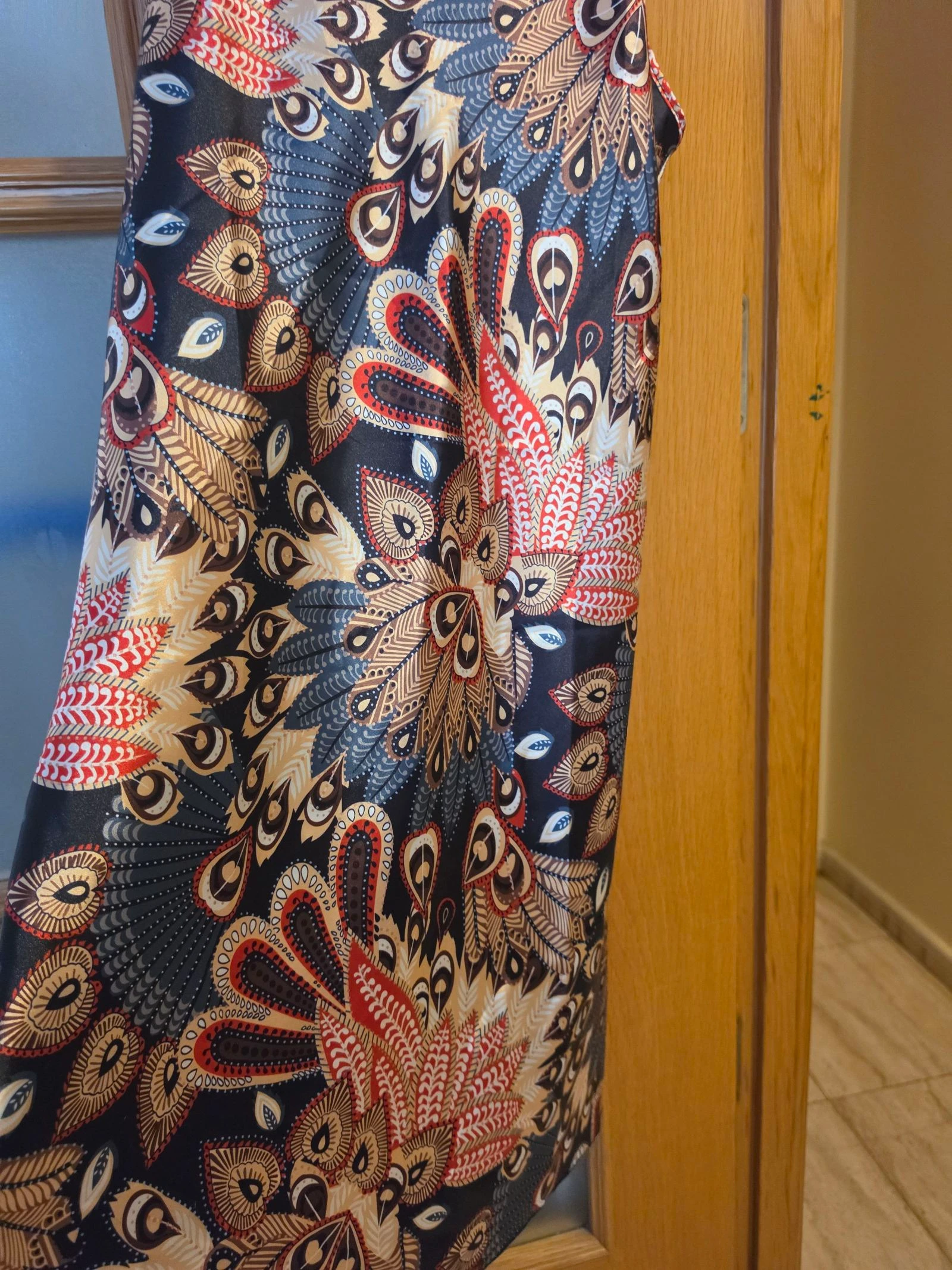 Vestido/Camisola de cetim estampado – photo 3